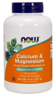 NOW NOW Calcium & Magnesium Citrate Powder, 227 г 